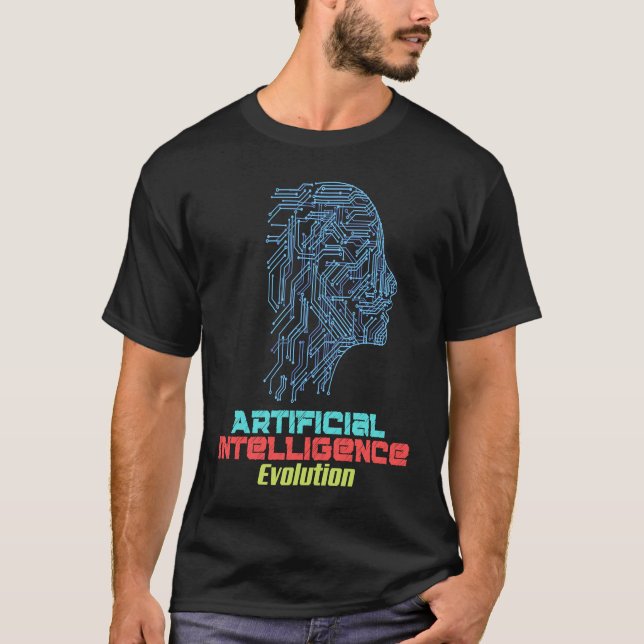 Camiseta Inteligência Artificial do Futuro Robô Tecnológico (Frente)