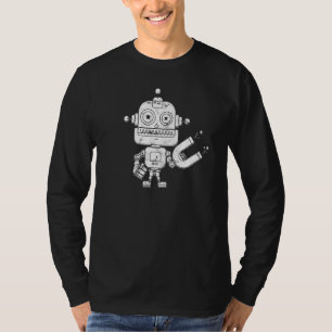 Camiseta Inteligência Artificial Escuro-Robô Distante