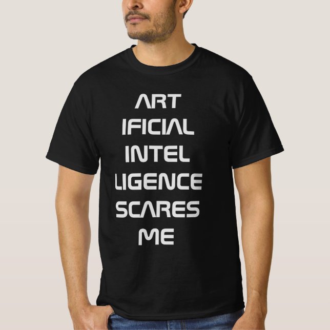 Camiseta Inteligência artificial me assusta (Frente)