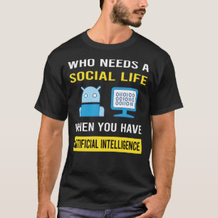 Camiseta Inteligência Artificial Vida Social IA