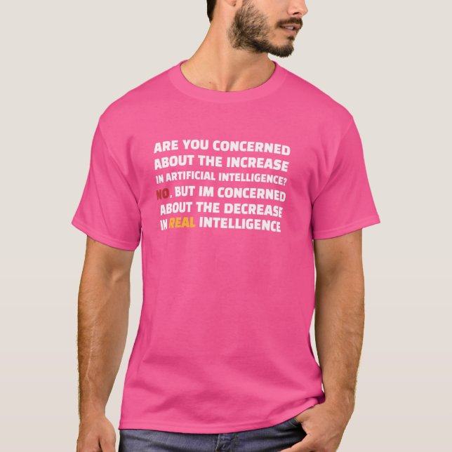 Camiseta Inteligência IA engraçada Programas de Computador  (Frente)