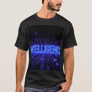 Camiseta Inteligência Neon Circuito Tech Arte IA Futurista