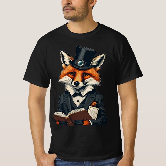 Camiseta Inteligente como Raposa: Fox Intelectual (Frente)