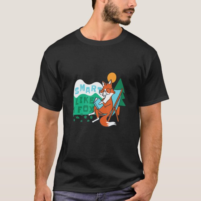 Camiseta Inteligente Como Uma Raposa Geométrica Raposa Febr (Frente)