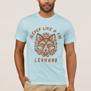 Camiseta Inteligente como uma raposa - seu texto