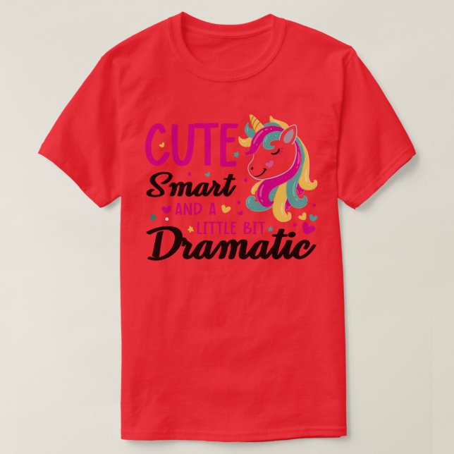 Camiseta Inteligente E Um Pouco Dramático (Frente do Design)