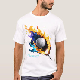 Camiseta Intensidade de chama: A bola de golfe em ação.