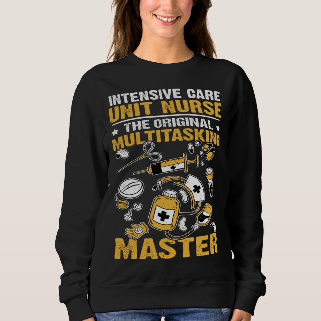 Camiseta Intensive Care Unit Nurse Original Multitasking Ma (Frente)
