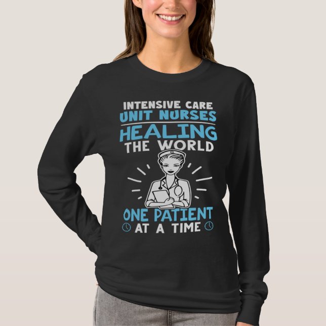 Camiseta Intensive Care Unit Nurses Healing the World (Frente)
