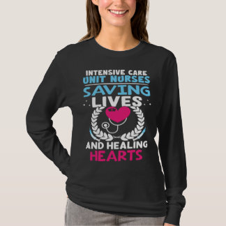 Camiseta Intensive Care Unit Nurses Saving Lives Healing He