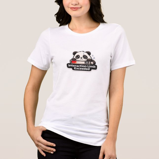 Camiseta Interaction Limit Exceeded Panda Design (Frente)