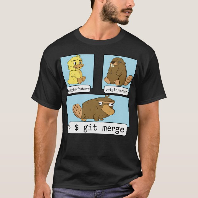 Camiseta Intercalação de Git de Visto de Ti (Frente)