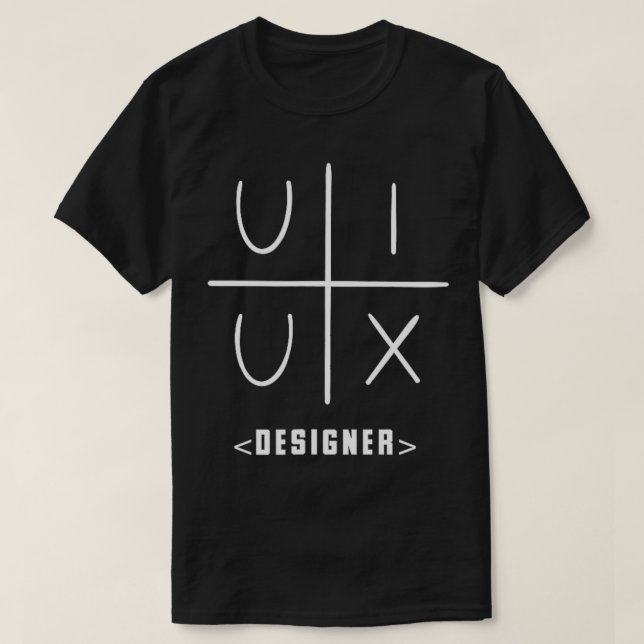Camiseta Interface de Usuário do Designer UX UI Interface d (Frente do Design)