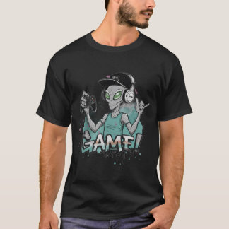 Camiseta Intergalactic Gamer Tee – DarkGG Alien Streetwear