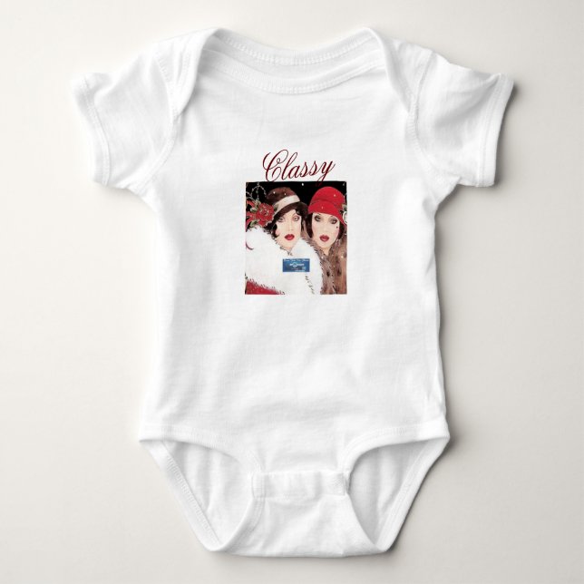 Camiseta Interior de Bebê 1 (Vermelho de Inverno 3 (Frente)