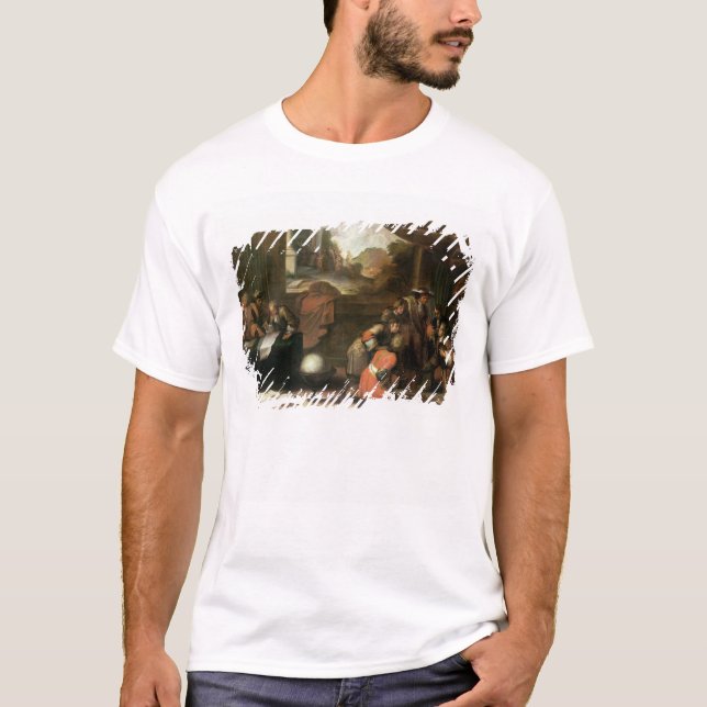 Camiseta Interior de uma sala com geógrafos (Frente)