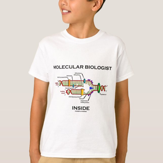 Camiseta Interior do biólogo molecular (réplica do ADN) (Frente)