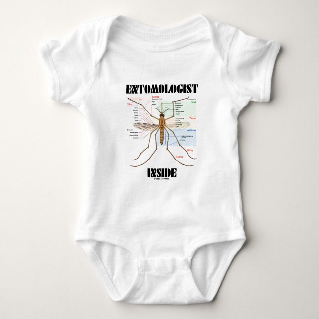 Camiseta Interior do entomologista (anatomia do mosquito) (Frente)