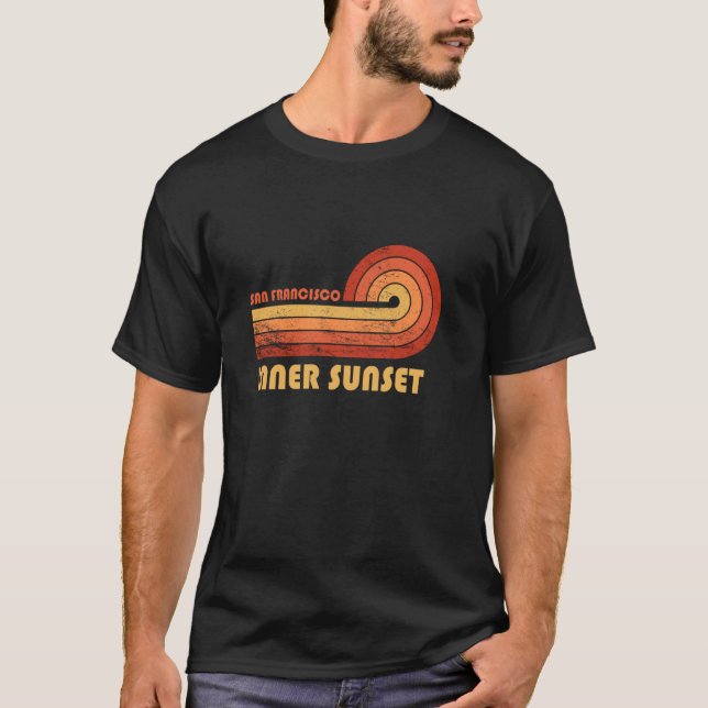 Camiseta Interior Sunset San Francisco California Retro Vin (Frente)