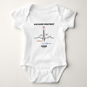 Camiseta Interior sustentado da pulsação do coração