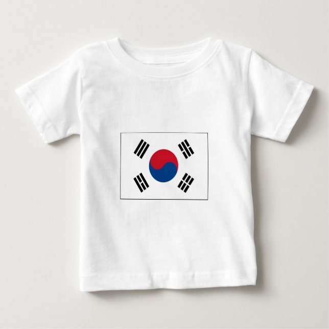 Camiseta International da BANDEIRA de Coreia (Frente)