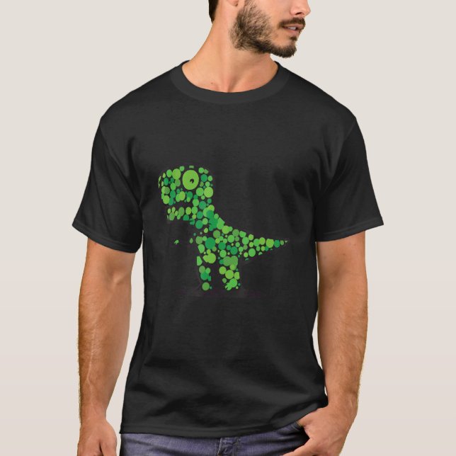 Camiseta International Dot Day Green Polka Dot Rex Dinosaur (Frente)