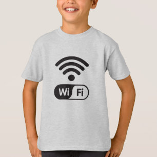 Camiseta Internet com Gráfico de Sinal Wi-Fi legal
