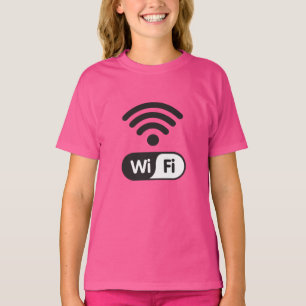 Camiseta Internet com Gráfico de Sinal Wi-Fi legal