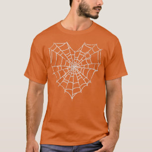 Camiseta Internet de Aranha-do-Halloween Figuram Cute Heart