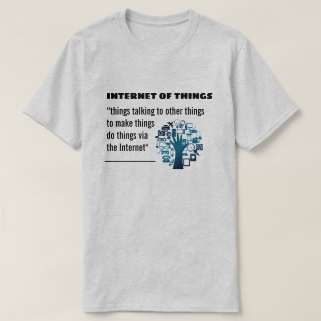 Camiseta Internet do Tshirt das coisas IOT (Frente do Design)