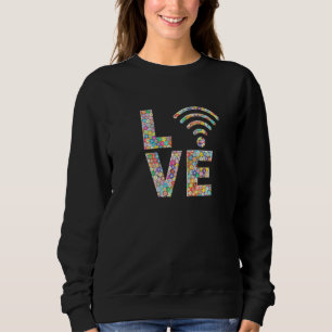 Camiseta Internet Wifi Wi Fi Amor Flores