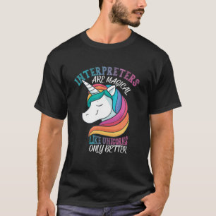Camiseta Intérprete como Unicorns ASL