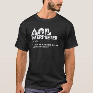 Camiseta Intérprete de ASL Professor de ASL Pessoas Surdas