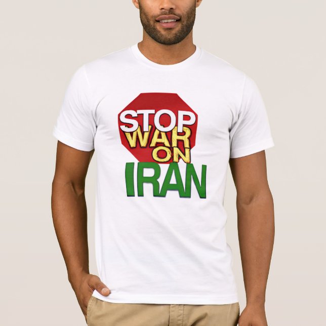 Camiseta Interromper a Guerra contra o Protesto de Paz cont (Frente)