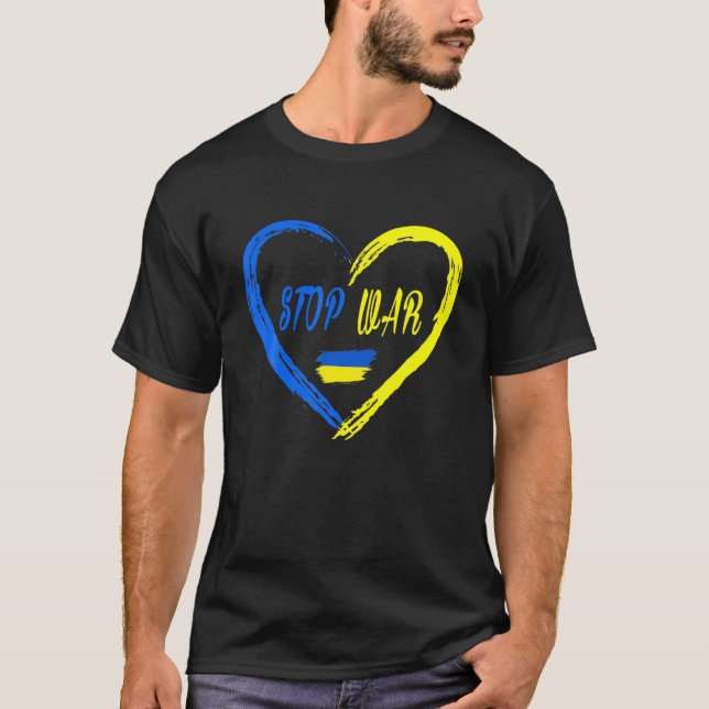 Camiseta Interromper a Primeira Guerra com a Ucrânia e apoi (Frente)