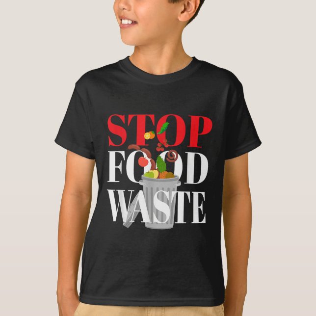 Camiseta Interromper Resíduos De Comidas Na Proteção Ambien (Frente)