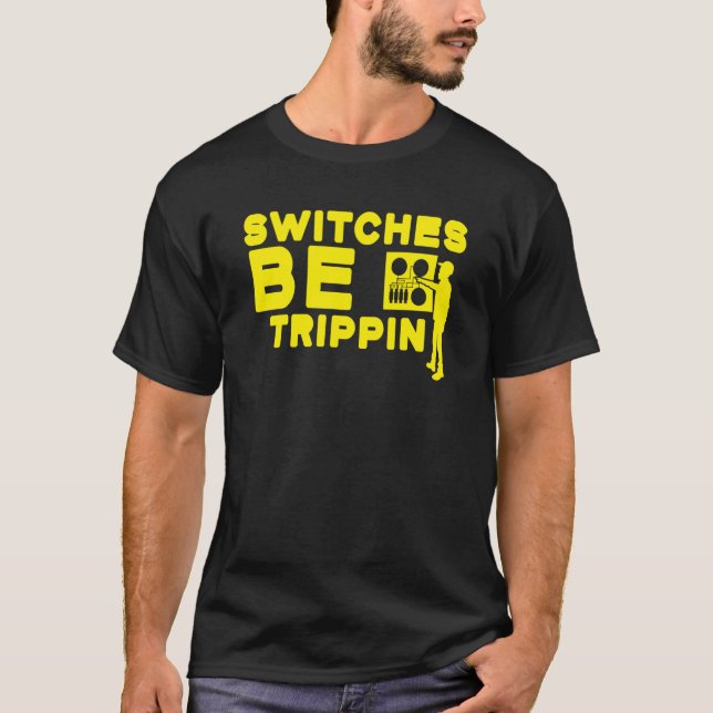 Camiseta Interruptores Estão Desligando Caixa Elétrica Elet (Frente)