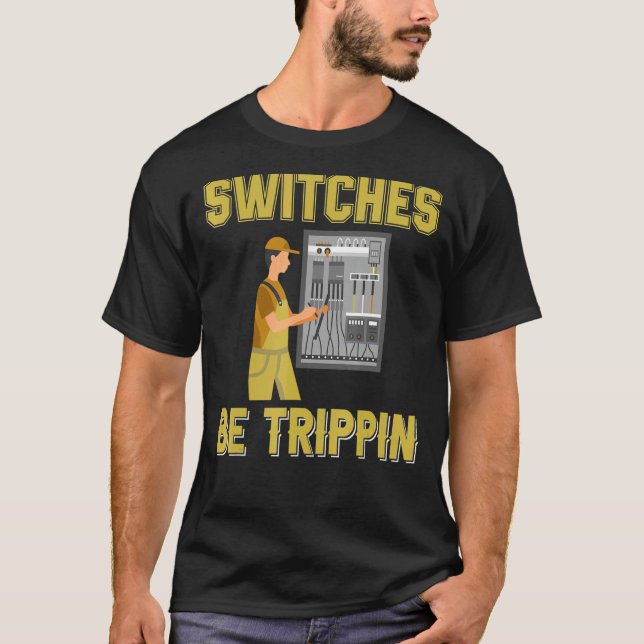 Camiseta Interruptores Ser Caixa de Fusível de Engenheiro E (Frente)