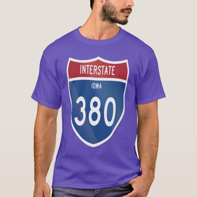 Camiseta Interstate 380 Iowa I380 Highway Oversized 1 (Frente)