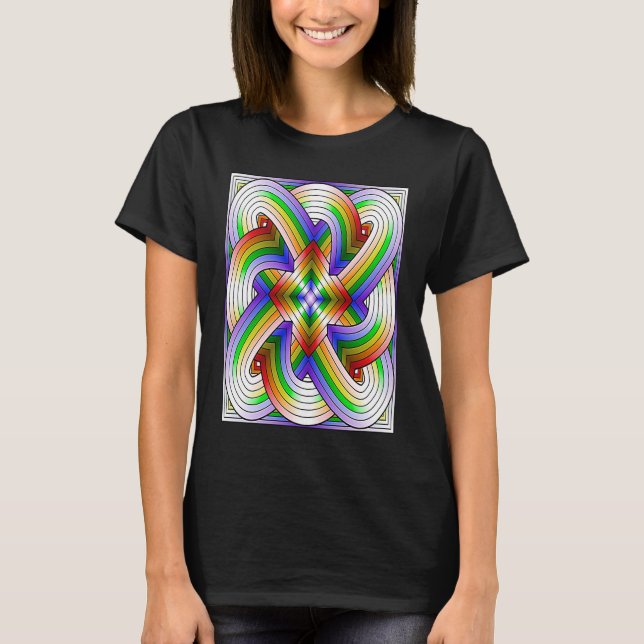 Camiseta Intervalo de Estrada de Cores Catacrílicas Fractai (Frente)