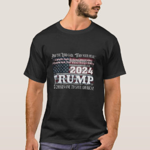 Camiseta Intervenção Divina Trump 2024 A Intervenção Escolh
