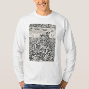 Camiseta Intimidação, desenho a tinta índia
