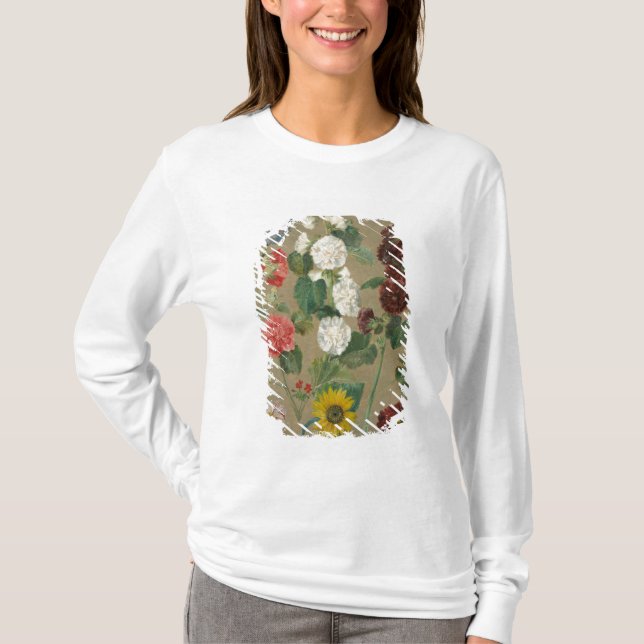 Camiseta Intitulado (flores) (óleo a bordo) (Frente)