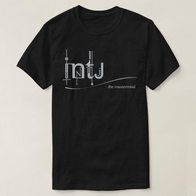 Camiseta INTJ Logotipo Masterhead MBTI (Frente do Design)