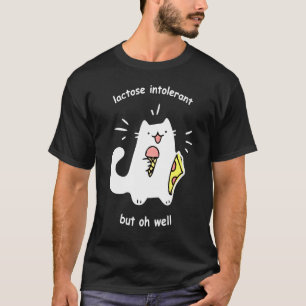 Camiseta Intolerante à Lactose Mas Bem Que  Gato Fofo