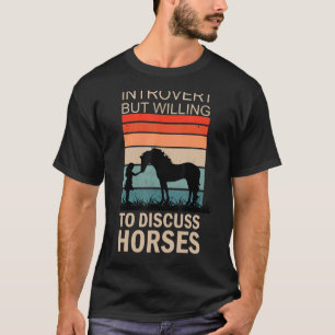 Camiseta Intovertido, mas disposto a discutir cavalos 2