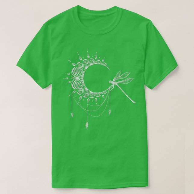 Camiseta Intrair a Lua do Meio Crescente com a Tatuagem da  (Frente do Design)
