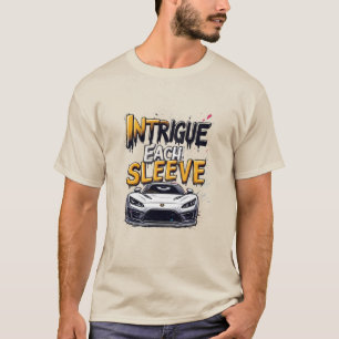 Camiseta 🔥 Intriga Cada Manga Carro Ousado de Corrida de R