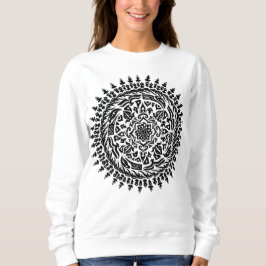 Camiseta Intrincada Geometria Sagrada Mandala feita à mão –