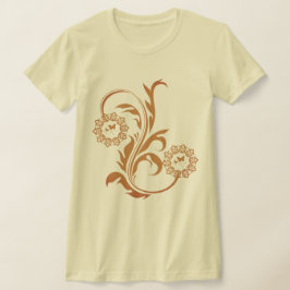 Camiseta Intrincado Mandala Floral Ornamentado e Borboletas